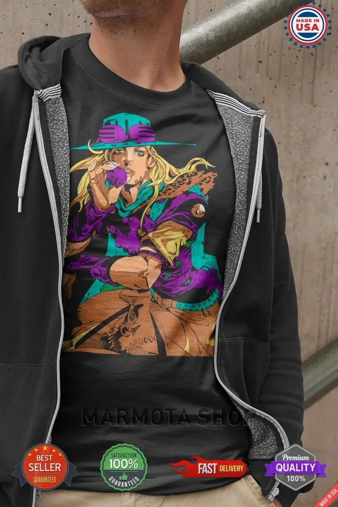 Gyro Zeppeli JoJo's Bizarre Adventure Shirt Anime JJBA SBR Tee T-Shirt Manga