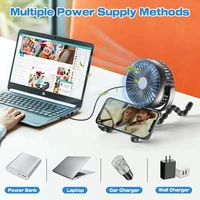 Mini ventilateur de poussette à 3 vitesses pour bébé, avec lumière, Portable, chargeur USB, support pour téléphone Portable, accessoires de poussette, articles pour nouveau-nés 5