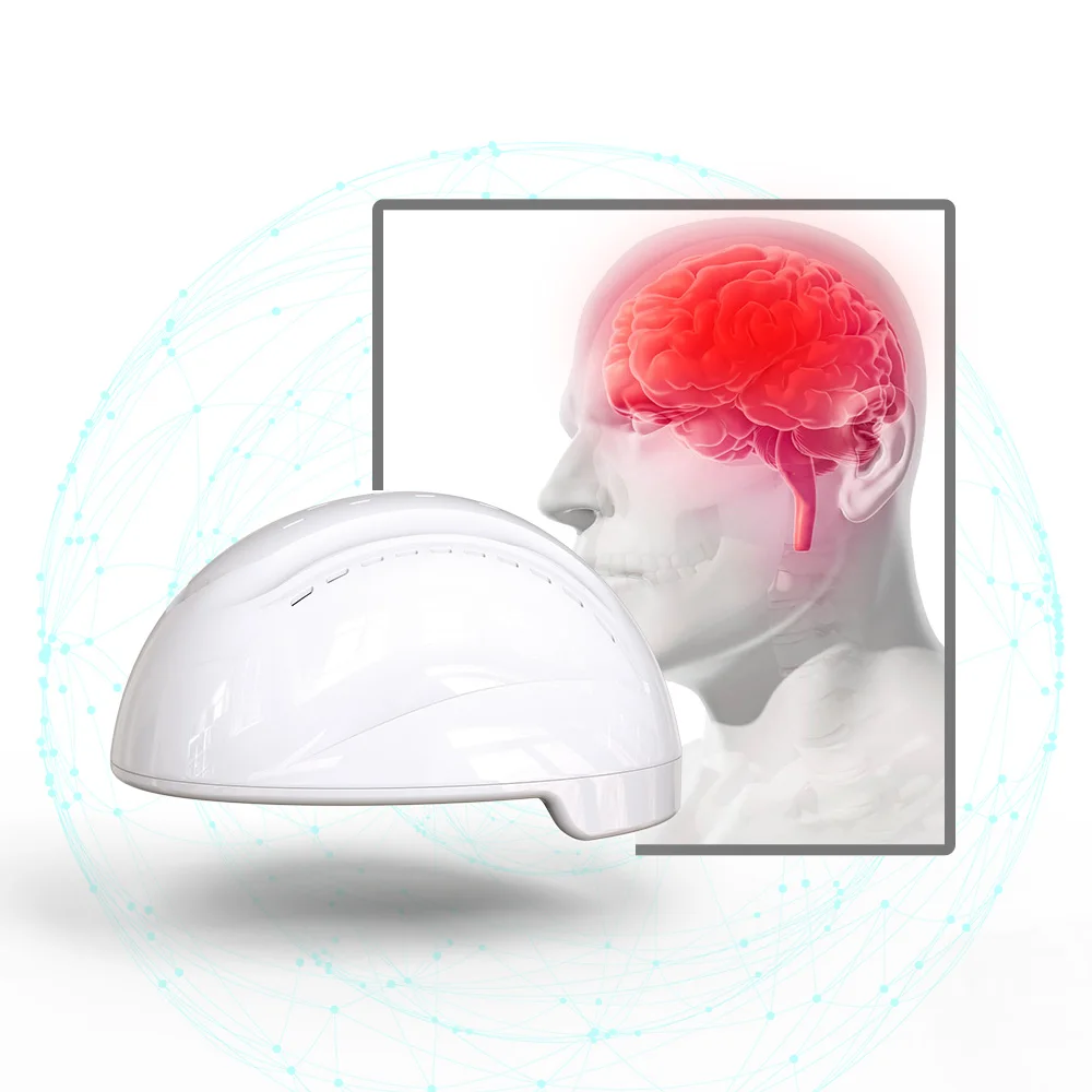 Suyzeko Photobiomodulation Brain Helmet 810nm Infrared Therapy Neuro for Stroke Parkinson Disease Mental Illness Treatment