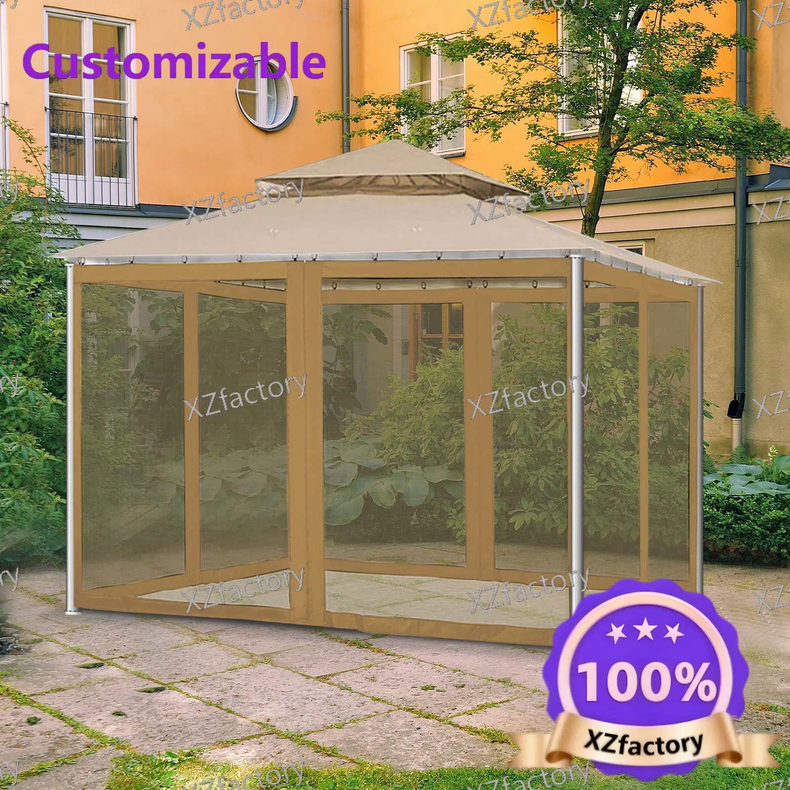 

Factory Direct 2026 Top RatedGarden Patio Umbrella Tent Outdoor Camping Net Mosquito Net Mesh Roman Umbrella Net Anti-insect No
