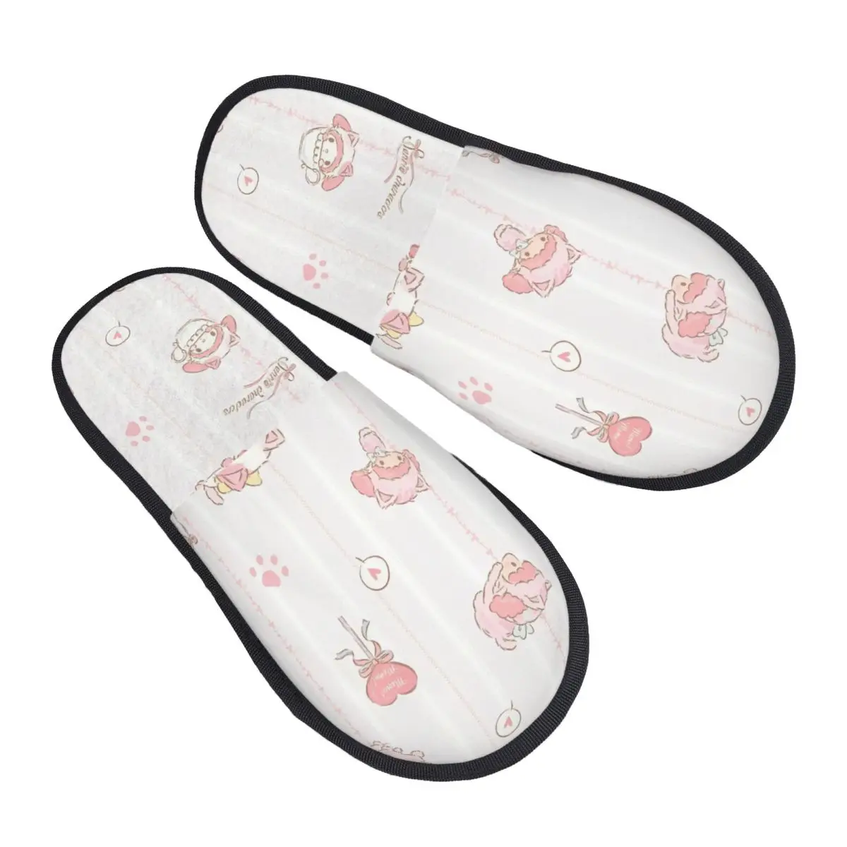 Sanrio Character Winter Cotton Home Slippers Indoor Cozy Household Fur Slippers Slides Anti-skid