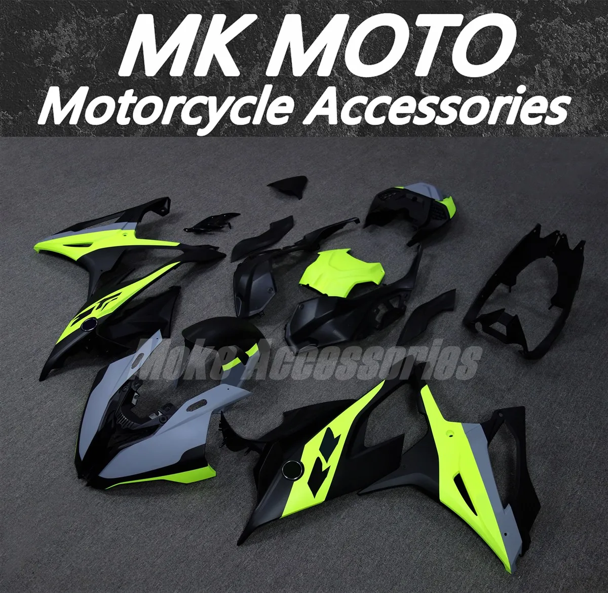 

Fairings Kit Fit For M1000RR S1000rr 2019 2020 2021 2022 Bodywork Set Injection Neon fluorescence Black Gray