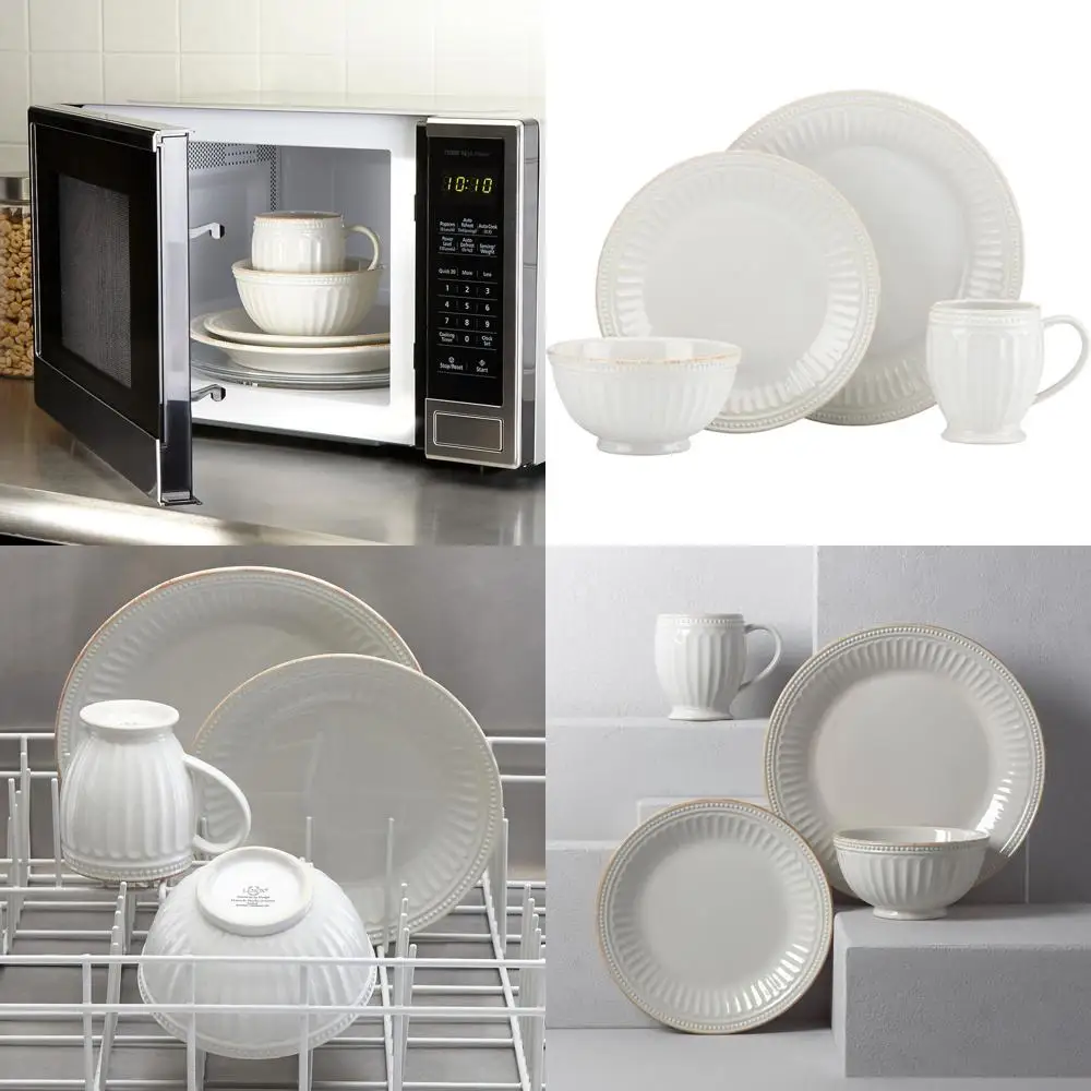 

Французский белый набор столовых приборов Perle Grooved из 4 предметов, 6,95 фунтов