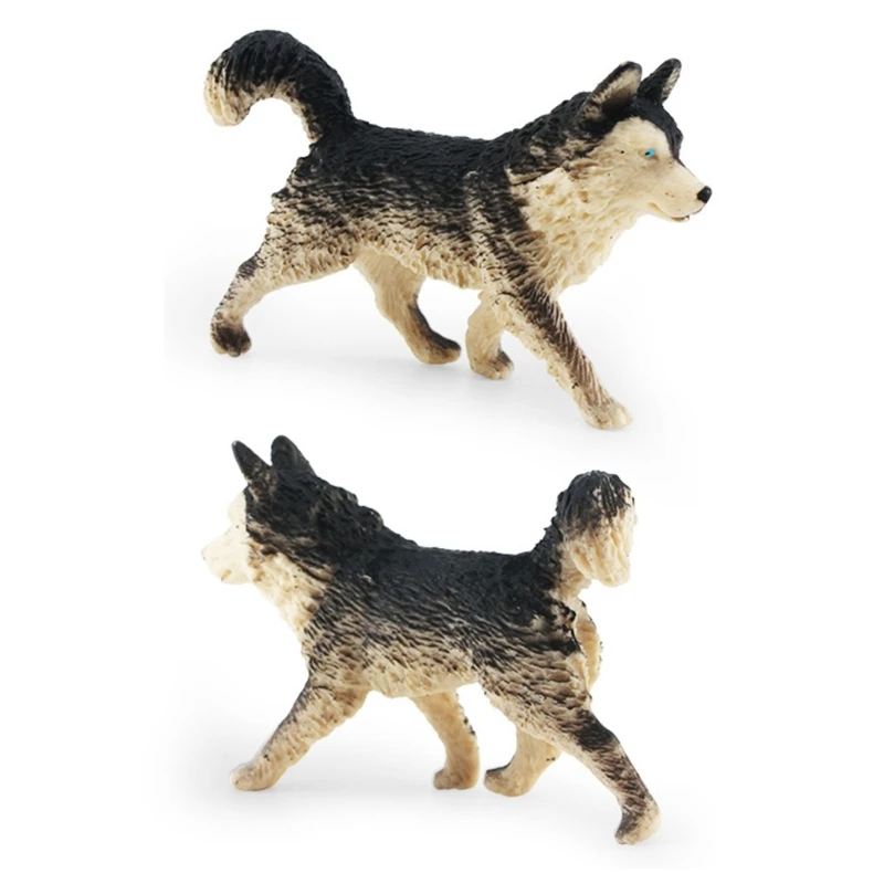 Dog Figurines Playset 8PCS Realistic Detailed Plastic Puppy Figures Toy Dogs Cake for Kids