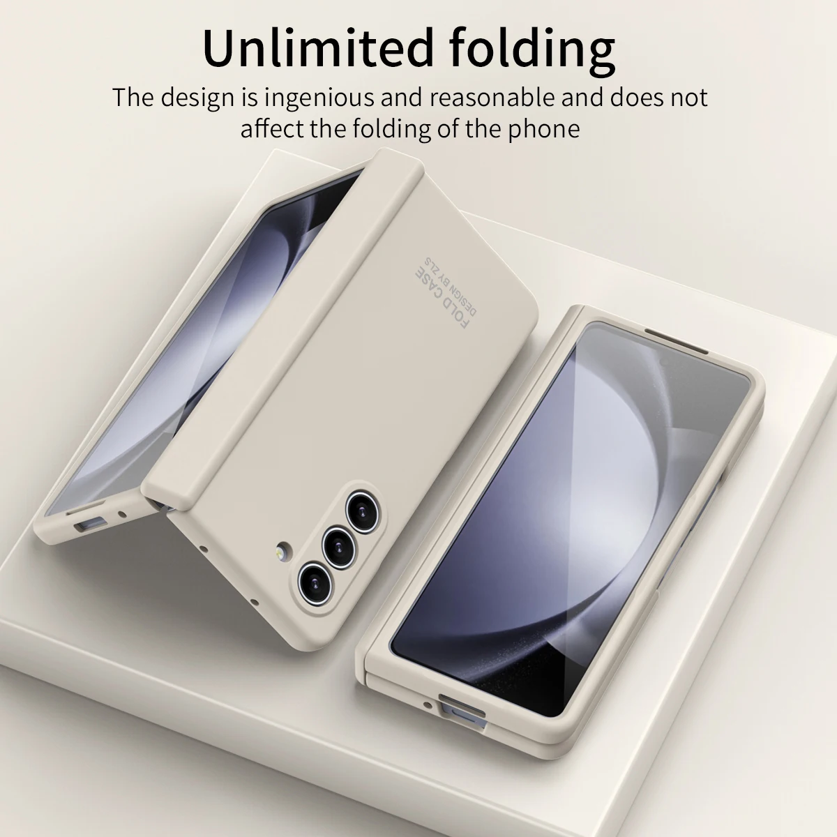 For Samsung Galaxy Z Fold 7 6 5 4 5G Matte Hard PC Phone Case External Screen Tempered Glass Film Spring Hinge Shockproof Cover