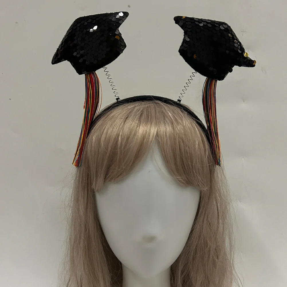 2 قطعة قبعة التخرج عقال الترتر غراد صغير غطاء الرأس حفلة التخرج صور الدعامة فئة 2024 مهرجان هيرباند #4