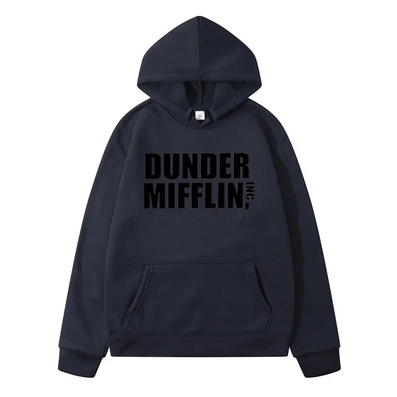 Dunder Mifflin Brief Bedrukt Heren Dames Hoodie Herfst Puur Katoen Mode Casual Lange Mouw Oversized Harajuku Tops