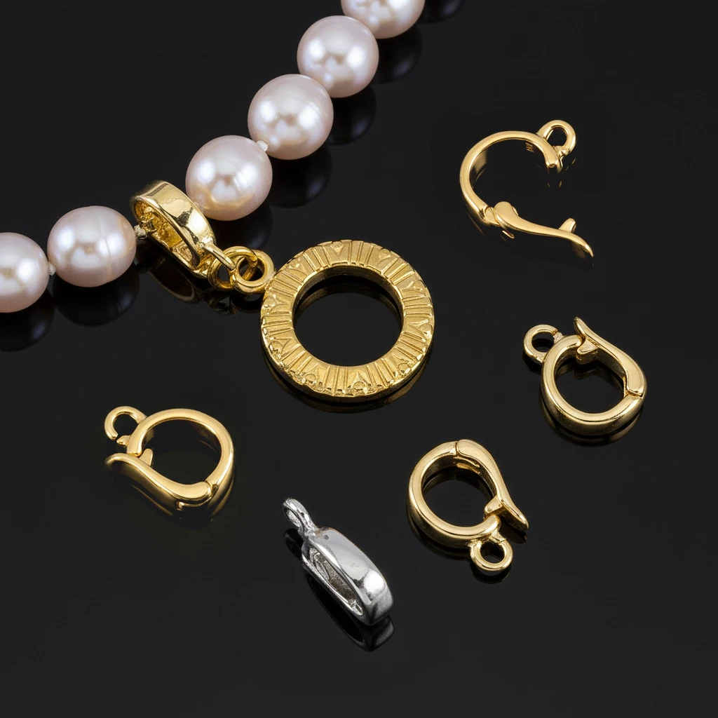 2/5/8pcs 18K Plated Bails Hinged Necklace Enhancer For DIY Necklace Pendant Bail Charms Clasp Connector Jewelry Making Materials