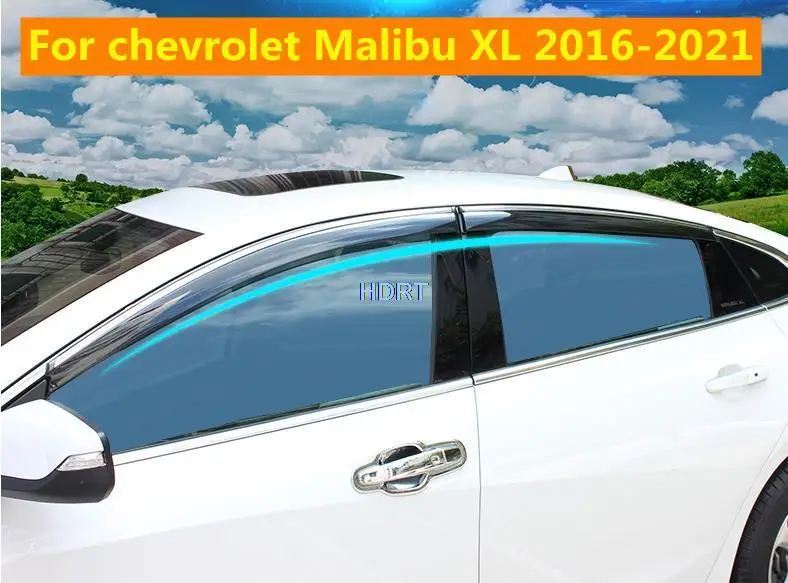 

For chevrolet Malibu XL 2016-2021 Car Style Window Visor Vent Shades Sun Rain Deflector Guard External Auto Accessories 4PCS/SET