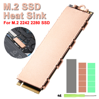 0.8/1/2mm Thickness Laptop Copper Heat Sink M.2 NVME SSD Heatsink with Thermal Pad For M.2 2242 2280 Laptop SSD Cooler Radiator