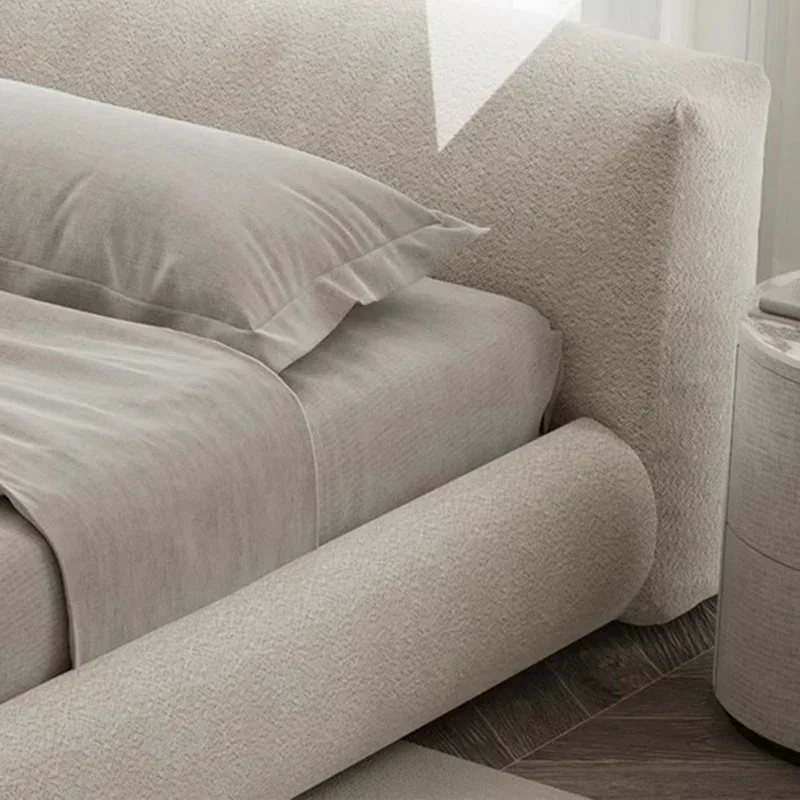 بيع غرفة نوم ناعمة سرير مزدوج بسيط Kawaii مطاطا الحديثة التوأم سرير كوين منجد النوم كاماس دي دورميتوريو الأثاث #5