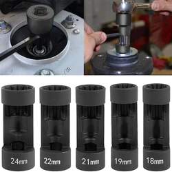 TML 5pcs Strut Nut Socket 18mm 19mm 21mm 22mm 24mm with 12 Point 1/2