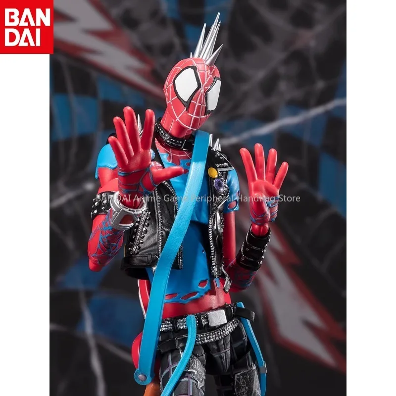 Bandai SHF Spider-Man Across the Universe Punk Spider-Man Hobby Movable Spot Doll Doll Toy PVC Model Gift