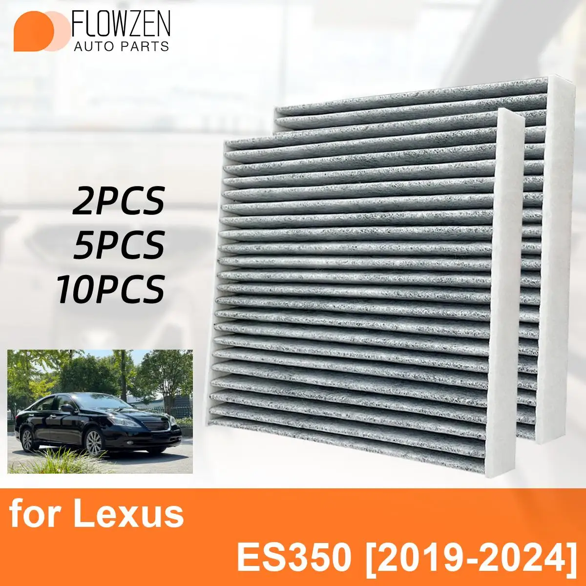 Car Cabin Air Filter for Lexus ES350 2019-2024 Auto Filters Carbon Fiber CF12157 87139-0E040 87139-0R030 87139-26010 87139YZZ37