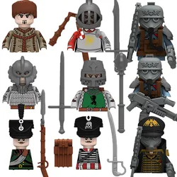 Blocos de construção militares, Castelo Medieval, Guerra Ficção Científica, Figuras de Infantaria, Presentes, Armas, 40K, Shekeger Corps