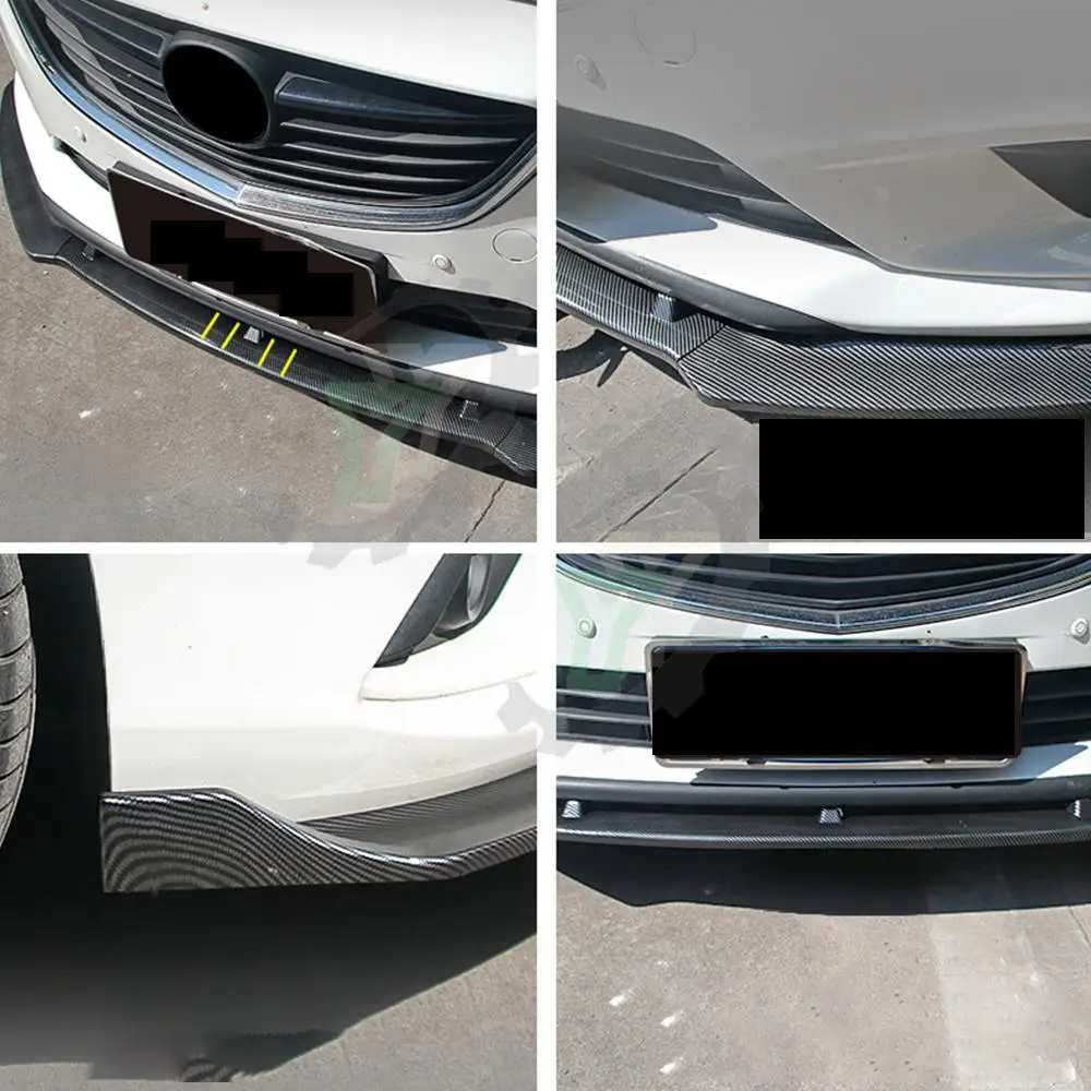 Car Front Bumper Lip Spoiler Splitter Diffuser Detachable Body Kit Cover Guard For Mazda 6 Atenza 2014 2015 2016 2017 2018