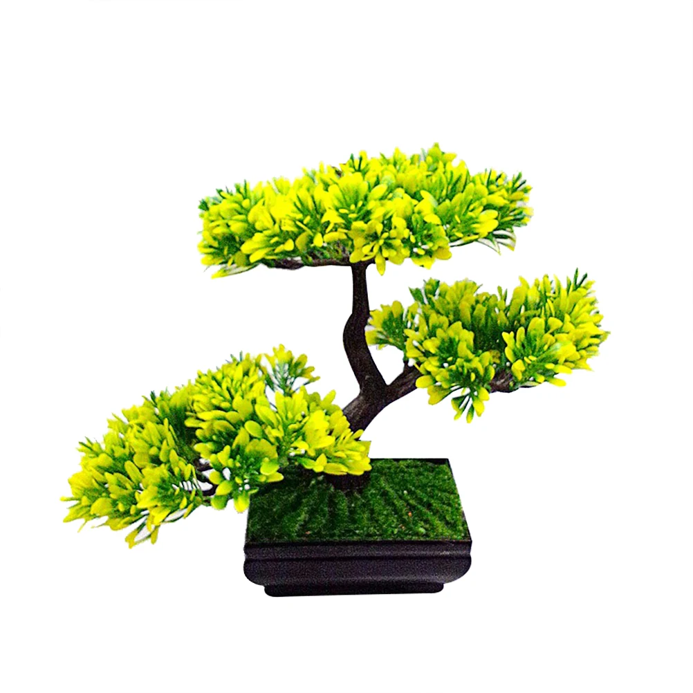 

Bonsai Tree Artificial Pine Household Fake Trees for Home Decor Potted Faux Greenery