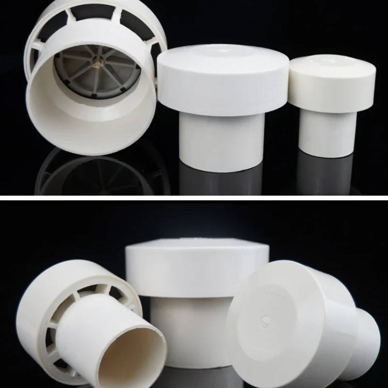 PVC ventilation valve drainage pipe automatic ventilation and suction valve national standard 50 75 110 multi-function rain cap