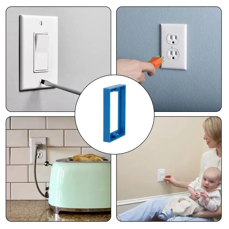 Wall Socket Box Extender Household Receptacle Outlet Box Extender 6PCS User-Friendly Socket Box Extender For Metal Fiberglass