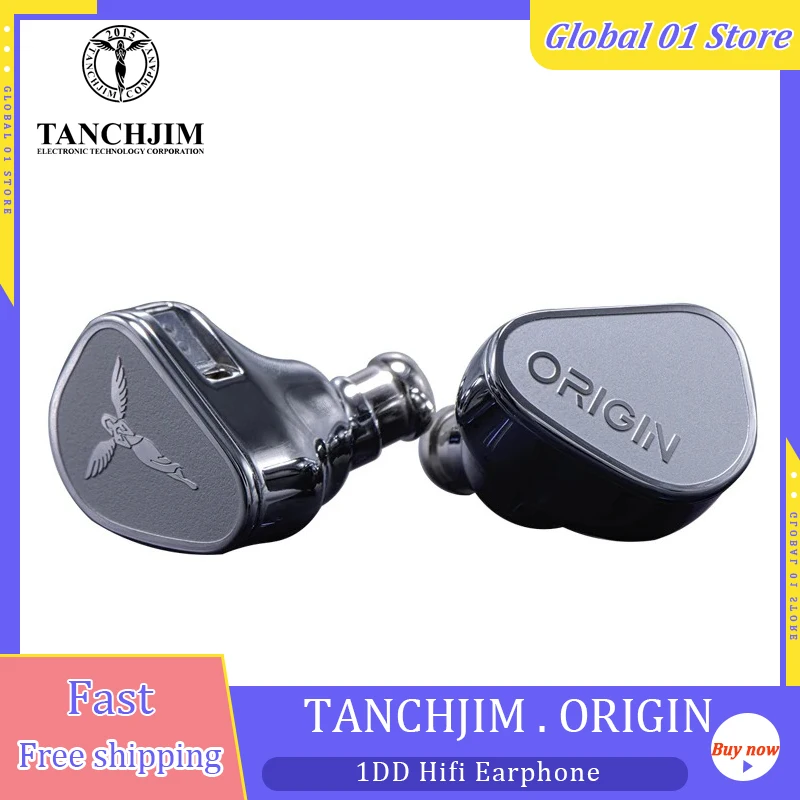 Tanchjim ORIGIN Flagship HiFi Earphone 10mm DMT Single Dynamic Driver in-Ear Monitor with Detachable 0.78 2Pin 3.5mm Cable