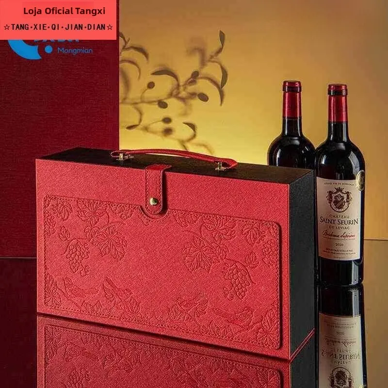 high-end-empty-red-wine-box-handheld-gift-box-luxury-wine-packaging-box-for-two-bottles-portable-wine-carrier-box