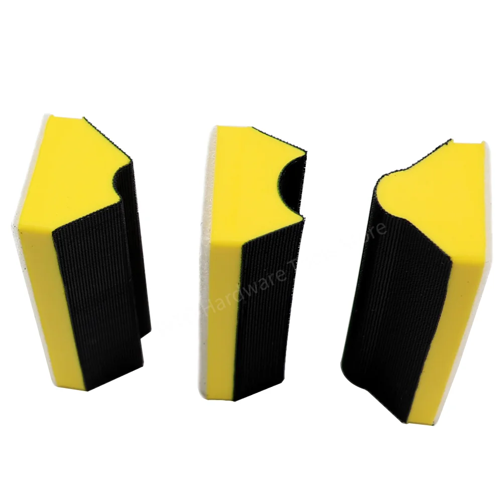 9PCS Contoured Profile Hand Sanding Block Set,Assorted Shapes Hook & Loop Detail Hand Sander Tools Kit for Woodworking Furniture