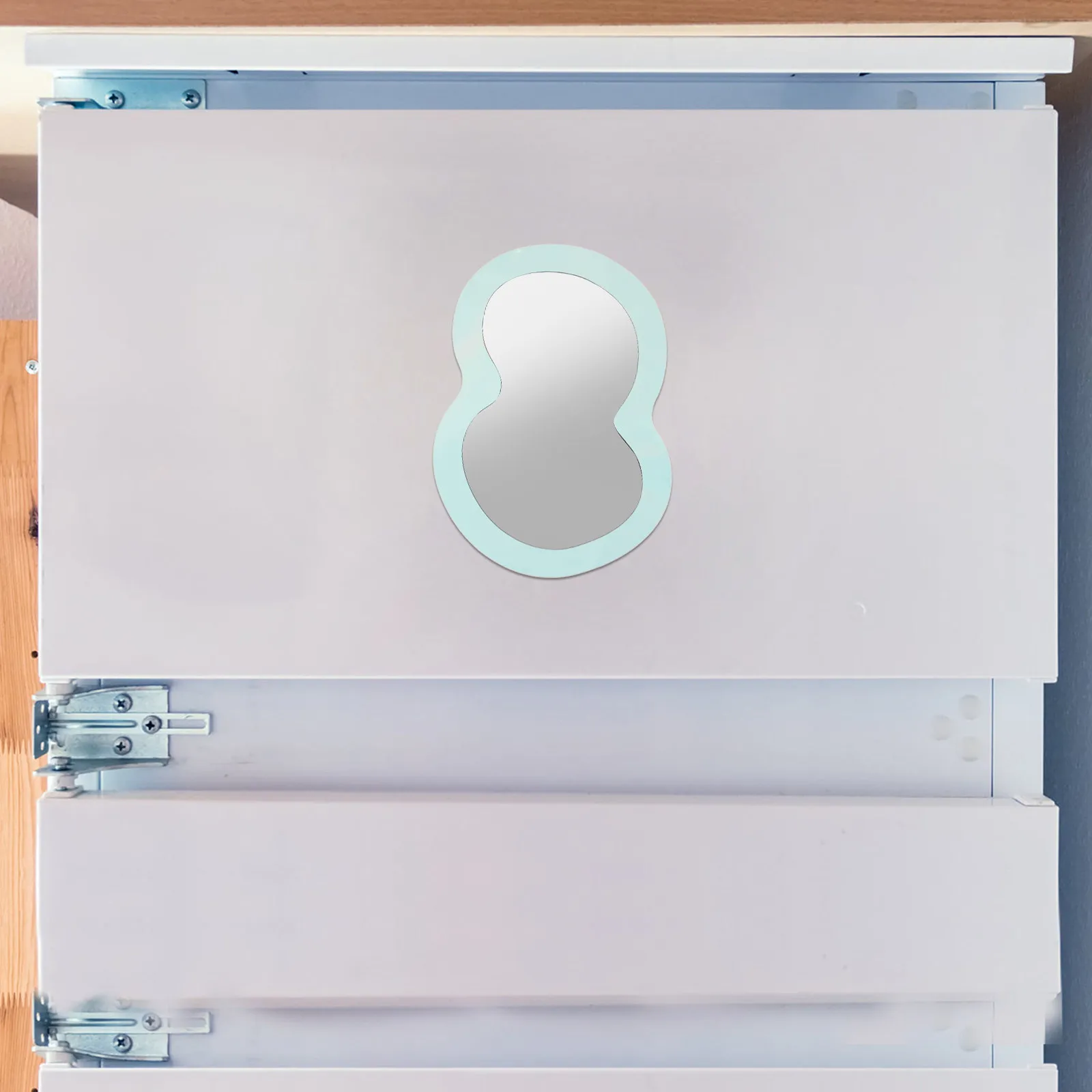 Magnetic Locker Mirror Large Smooth Magnetic Surface Unique Shape Mirror for Locker Fridge Makeup Decorative Daily Use Accessory
