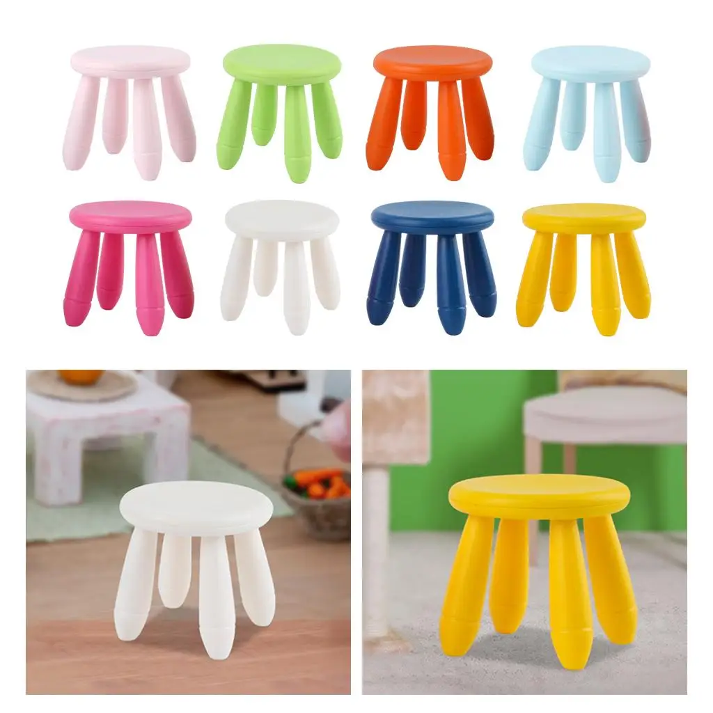 Simulação pequena cadeira fezes móveis em miniatura bancos redondos cadeira brinquedos