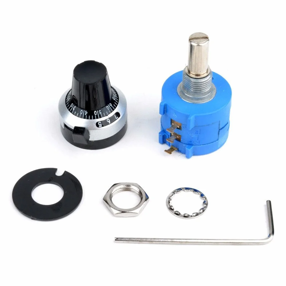 

10K Ohm 10-Turn Potentiometer with Turn Counting For Dial for For Dial-Compatible Rotary Control in Electronics