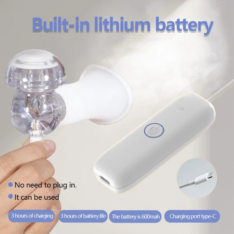 Afneembare waterdichte oogmistsproeier, draagbare USB oplaadbare verstuiver voor schoonheidsverzorging en reizen Stil oogcrèmeapparaat