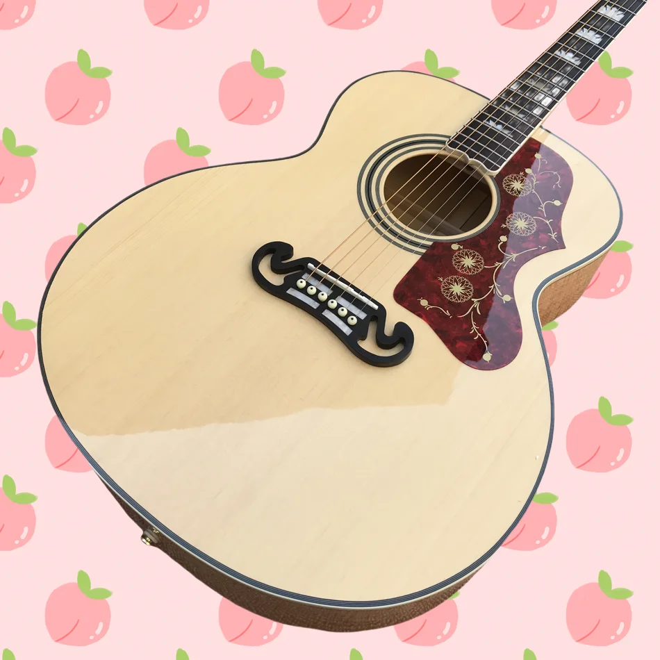 

43 Inch Acoustic Guitar, Spruce Top And Maple Back, Rosewood Fingerboard, Free Shipping