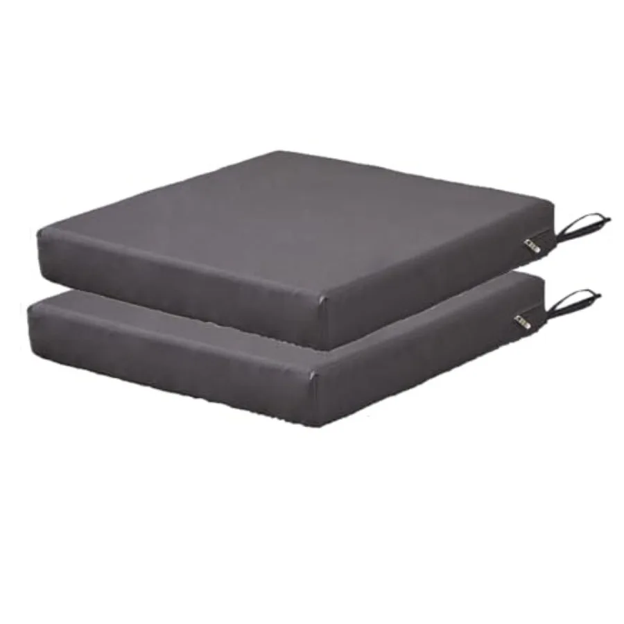 

Patio Chair Cushions Non Slip Bottom Chair Pad with Ties Set of 2 Waterproof Square Outdoor Seat Cushion Replacement for Garden