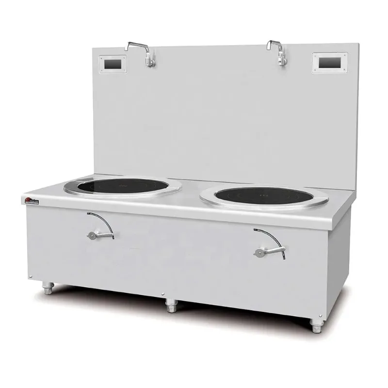 Commercial 2x15kw Induction Cooker for Beef Stew  Broth Slow Cooking Low Soup Kettle Boiler Stock Industrial Cooking Machine
