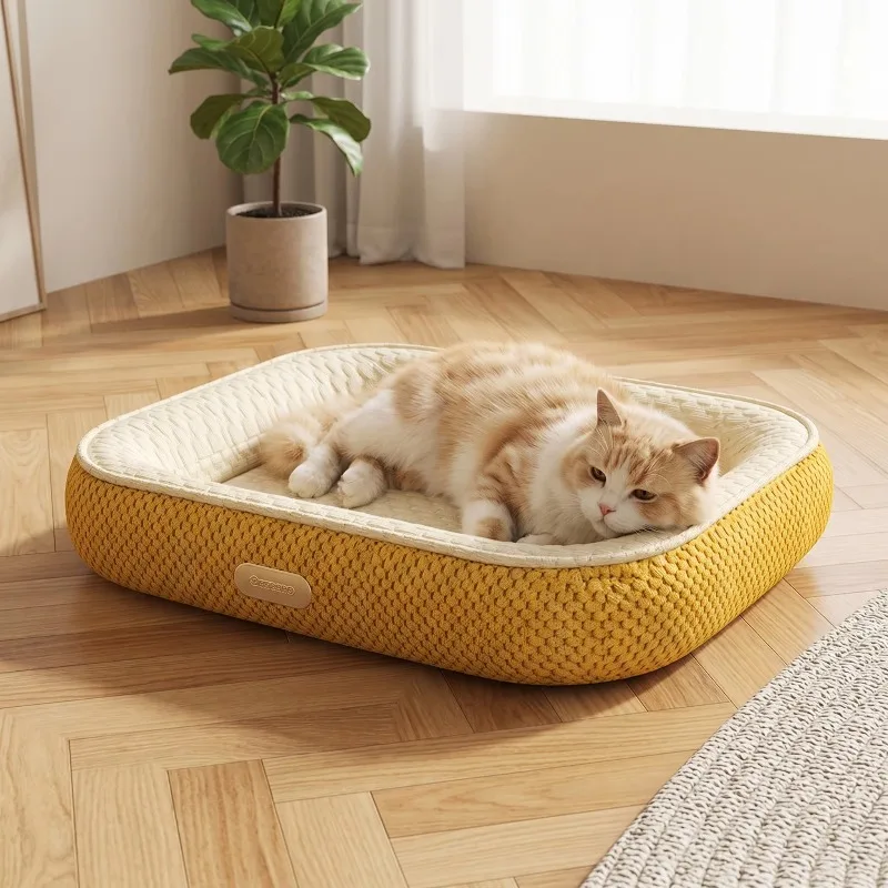 

Pet Cooling Mat & Cushion with Ice Beans Breathable Dog Sleeping Cat Bed for Small Animals All Seasons Pet Pad
