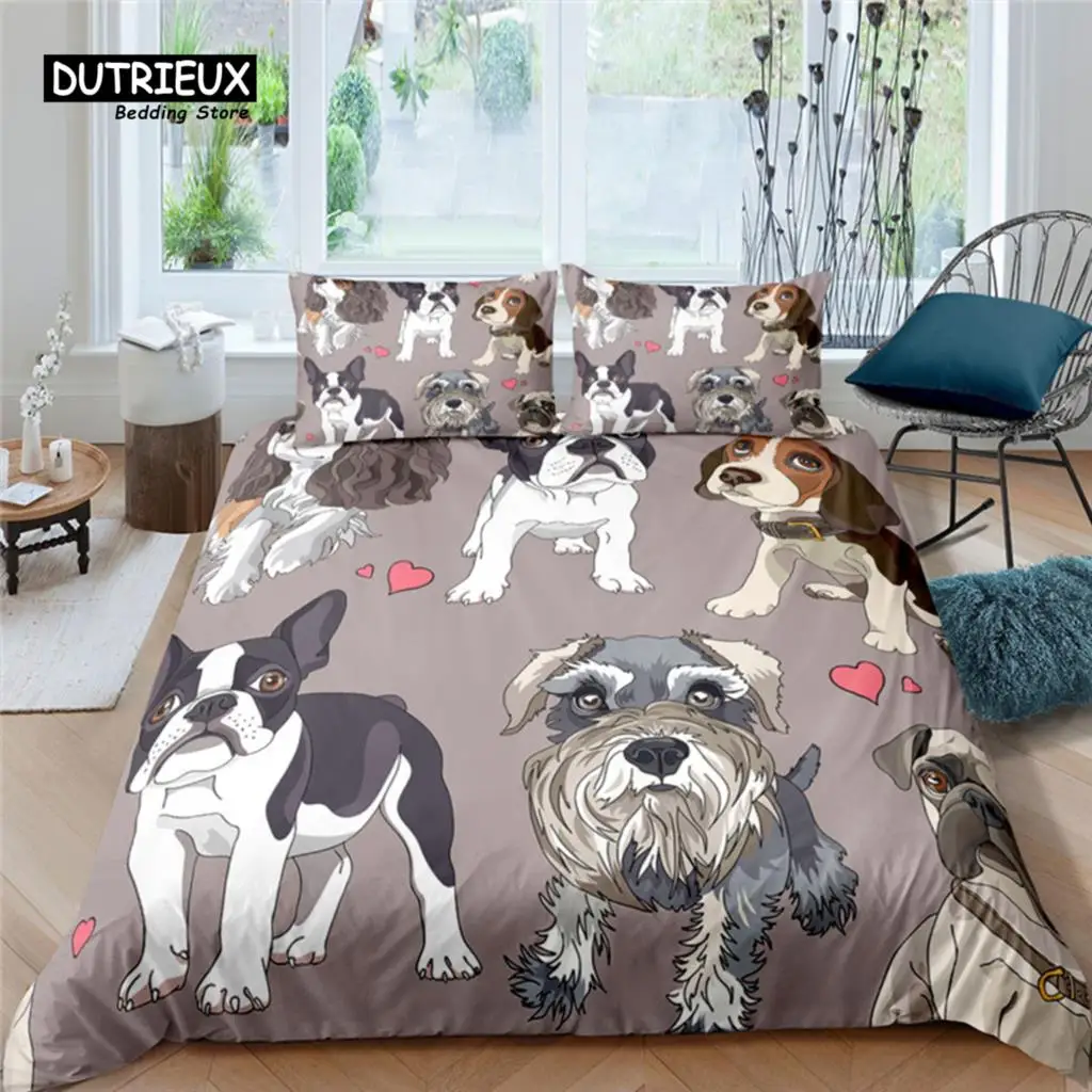 

Home Living Luxury 3D Cut Pug Bedding Set Comfortable Duvet Cover Set Kids Bedding Set Queen and King EU/US/AU/UK Size