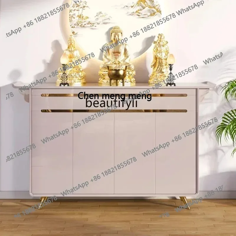 

ss 8617Table incense case household modern simple light luxury Buddhist niche new Chinese style, Guanyin Bodhisattva, Shentai ca