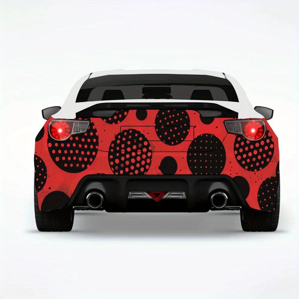 

Минималистичная автомобильная наклейка в красную точку, виниловая наклейка на заднюю часть автомобиля, водонепроницаемые самоклеящиеся виниловые наклейки для хвоста и бампера автомобиля, De