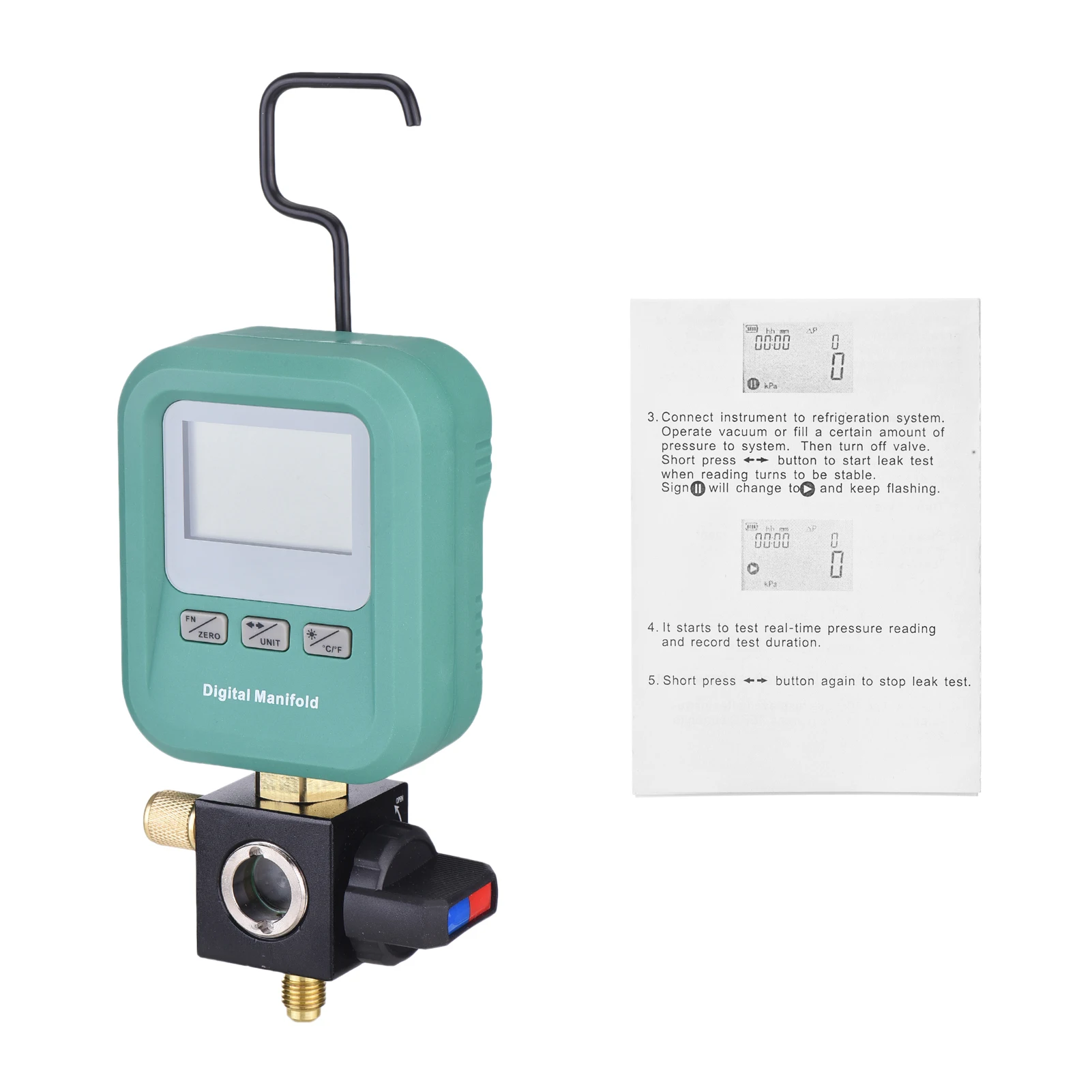 DY519 Digital Pressure Gauge For Automotive Air Conditioning Repair Testing With Backlit LCD Screen And For Multi Support