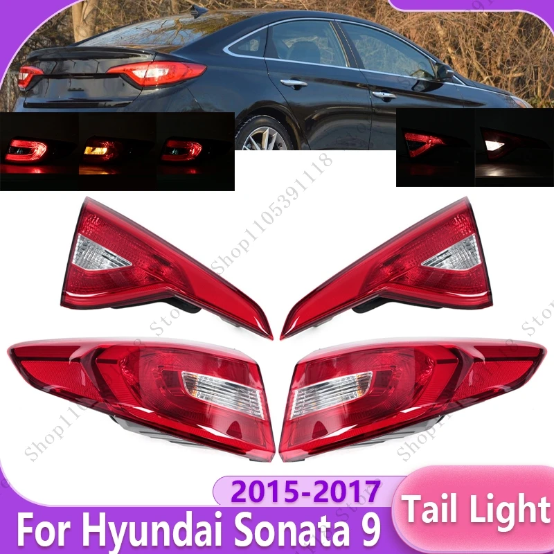 

Для Hyundai Sonata 9 2015-2017: Комплект задних фонарей (стоп-сигнал, противотуманный фонарь, указатель поворота) и аксессуары