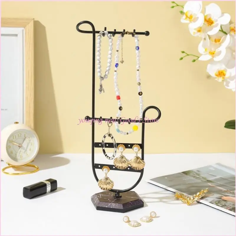 57QA Earring Necklace Display Rack Multi-Level Tabletop Jewelry Stand