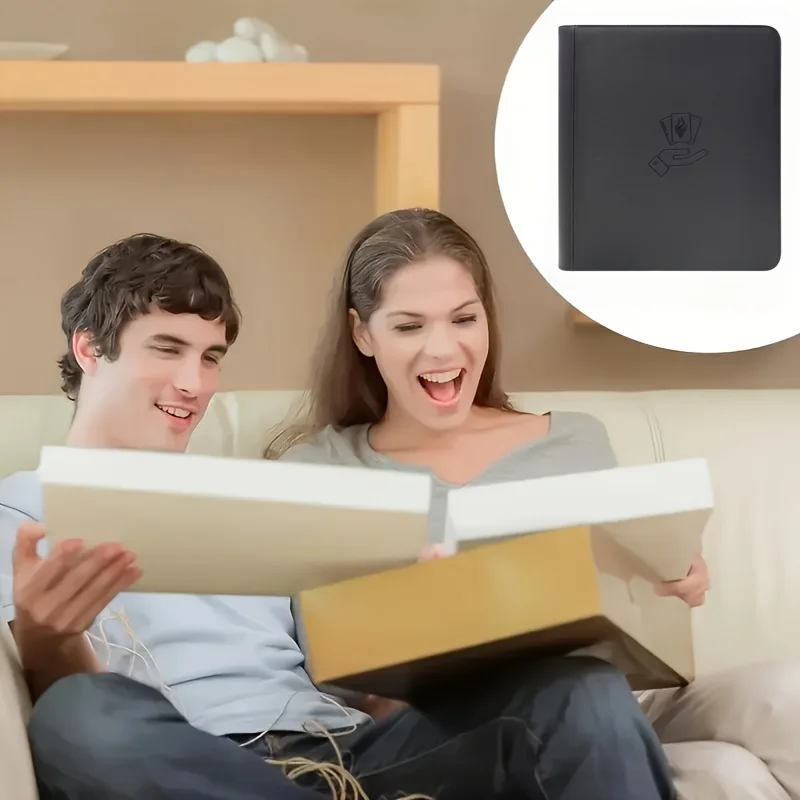 Raccoglitore per carte collezionabili con 12 tasche con cerniera per 480 carte Tasche con caricamento laterale sicuro Cartella per album di carte collezionabili |   Compatibile con MTG