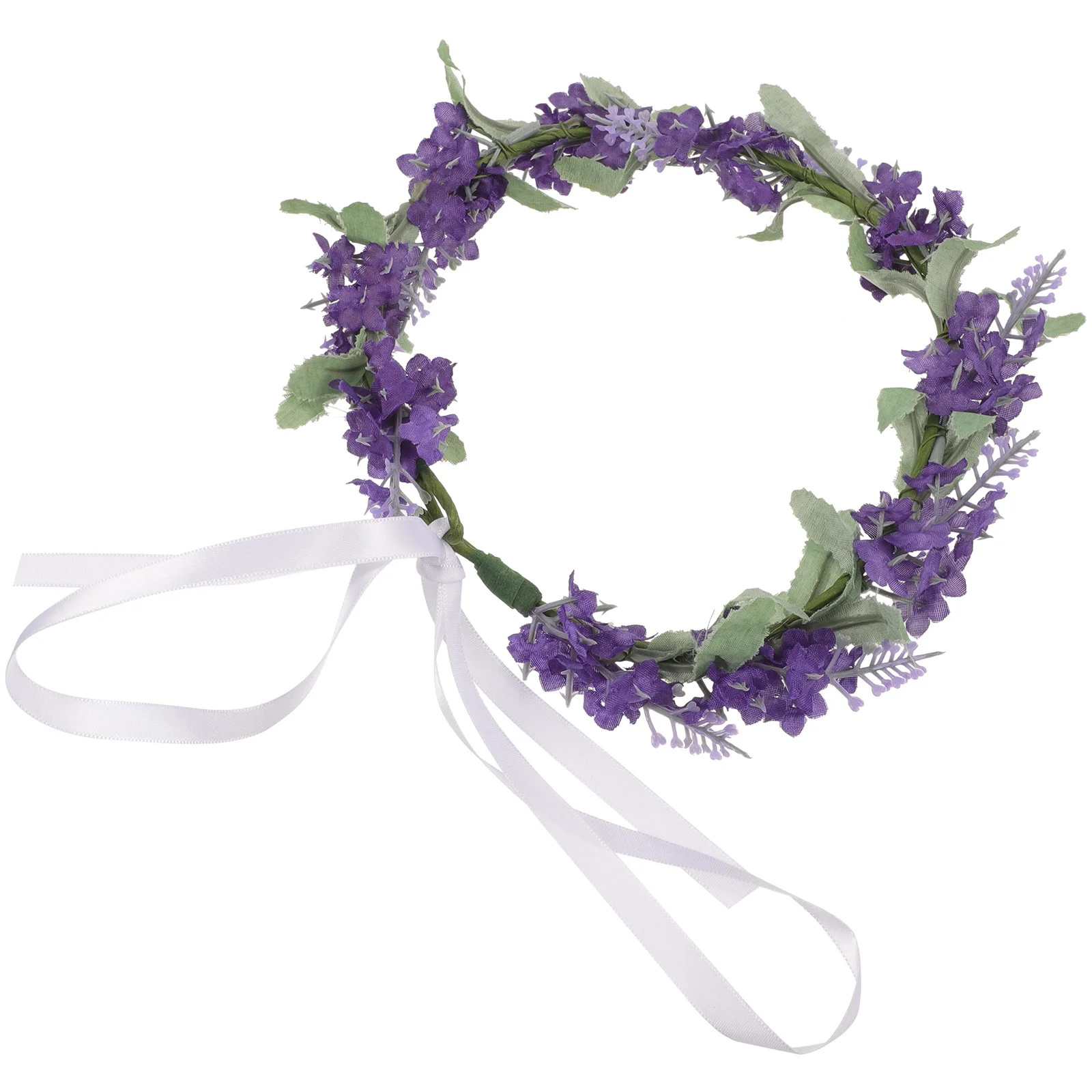 Wedding Bride Hair Accessories Lavender Wreath Bridal Headpiece Floral Headband