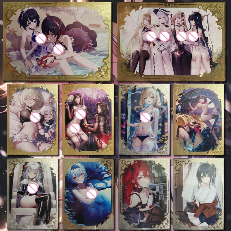 

Goddess Story Lumine Tohsaka Rin Tomoe Gozen Surtr Barbara Paimon DIY homemade Metal cards Toy collection Birthday gifts