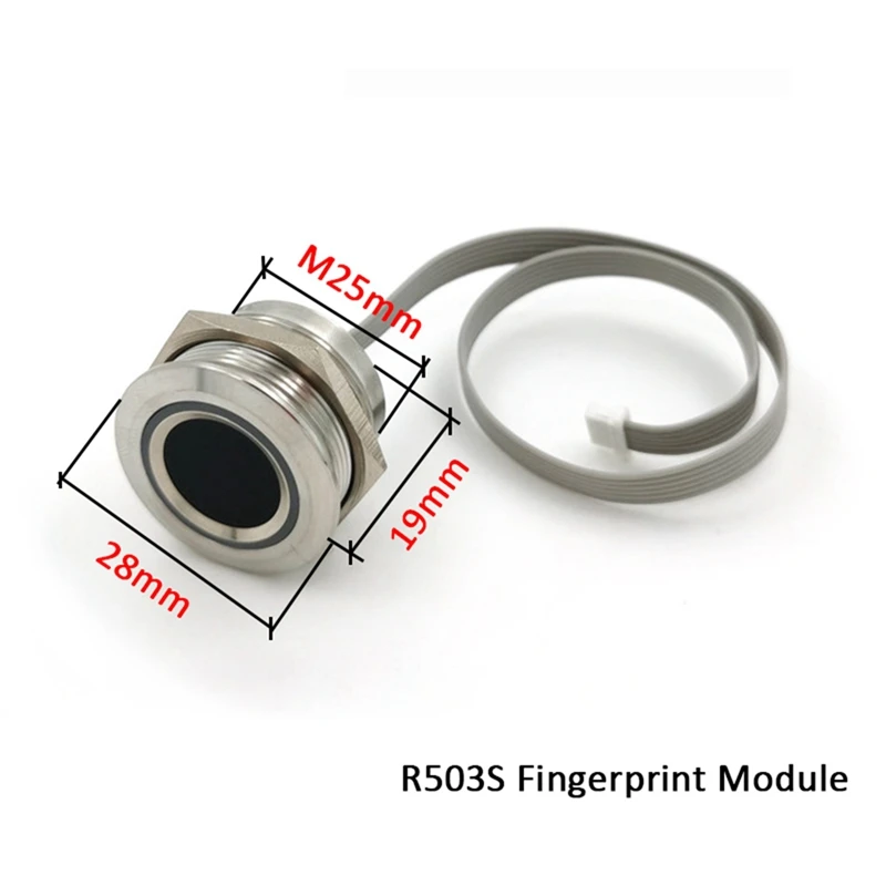 Imagem -06 - Rgb Anel Led Controle Módulo de Impressão Digital Capacitiva Sensor Scanner Dc3.3v Mx1.06pin 150 Capacidade R503s