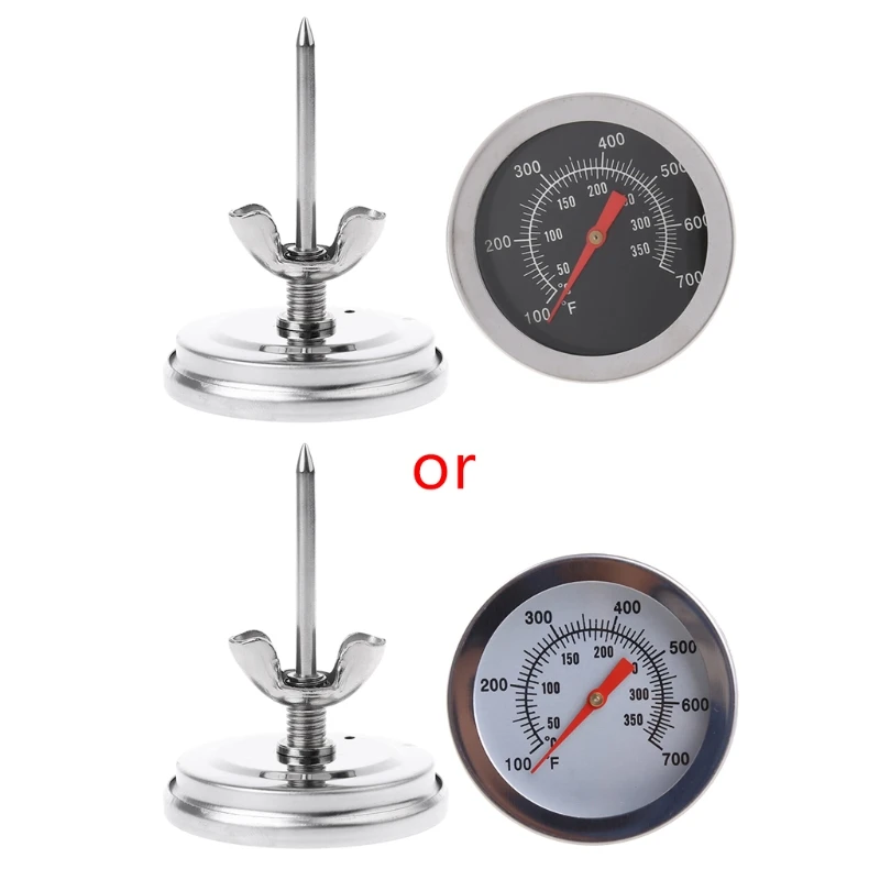 Stainless Steel Dial Oven Thermometer Portable Food Cooking Baking Temperature Moniter Guage For Kitchen 50℃~350℃(100 to 700 ℉)