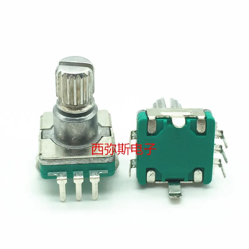 5PCS   EC11 encoder 30:15 pulse 12.5 spline with switch 360 degree rotation volume encoding switch