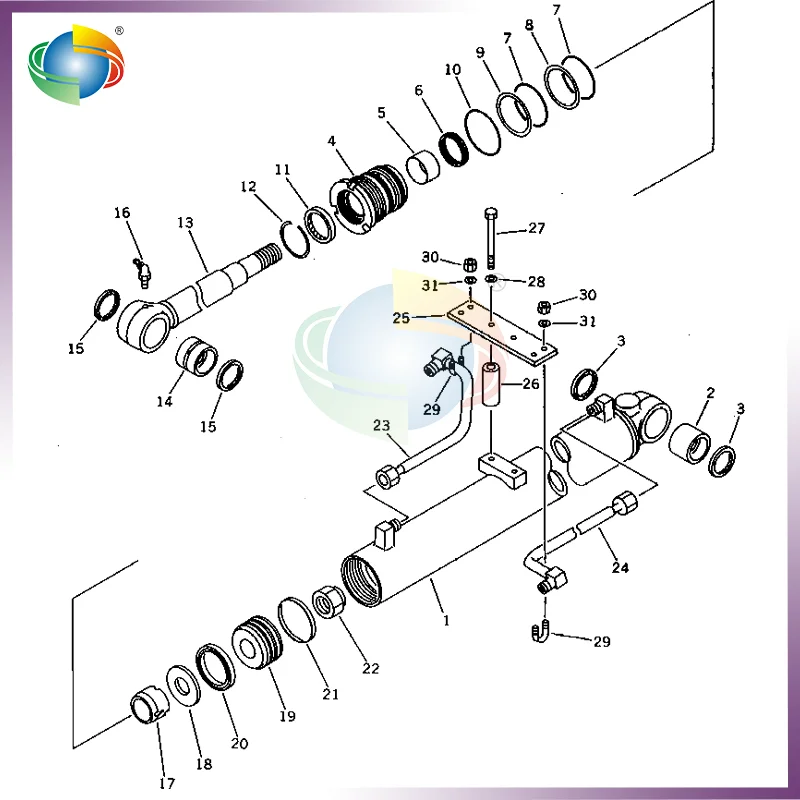 21X-63-02020KT 21X6302020KT 21X-63-02020 21X6302020 ARM CYLINDER SEAL KIT FOR KOMATSU EXCAVATOR PC38UU-1