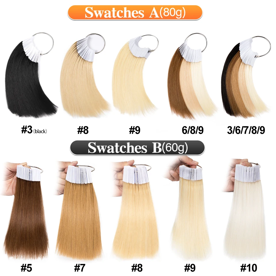 30 stücke 20 cm Neue Echthaar Farbe Ringe Farbtöne Für Echthaar Extensions Salon Werkzeuge Haar Färben Probe Diagramm ring YOKAS