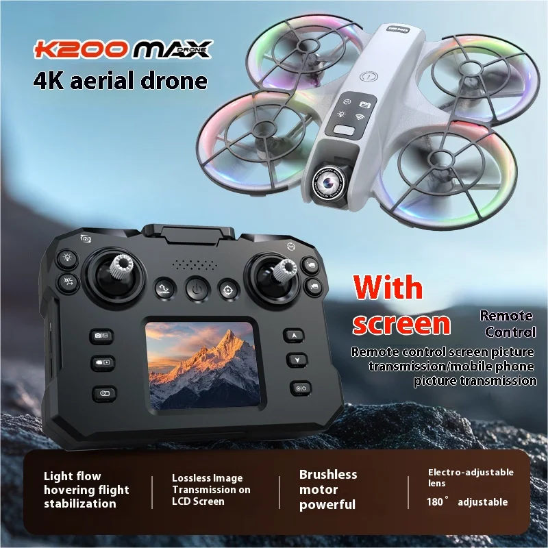 

New K200 drone with brushless screen for aerial photography and remote control fully protected optical flow fixed altitude aircr