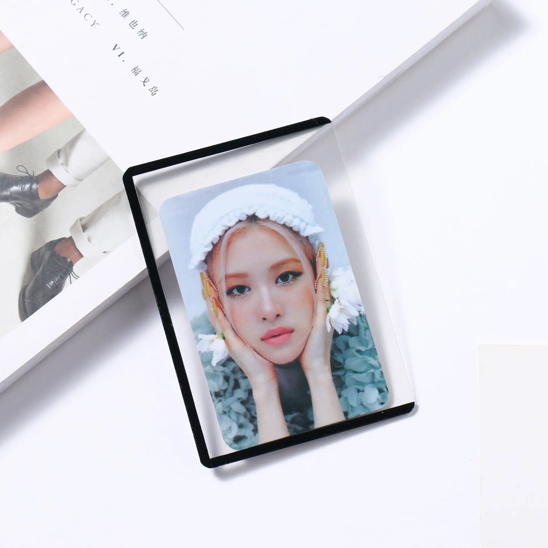 Color 3-Inch Hard B5 Horizontal Double-Sided Laminated Love Bean Star Polaroid Gooka Small Card Sleeve Protective Cover